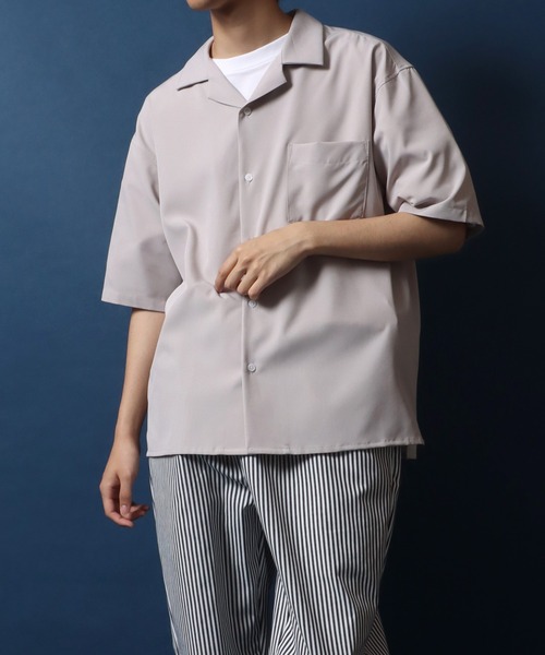 ANPAS（アンパス） シャツ Cool ＆ Dry Touch Fabric Oversized Open