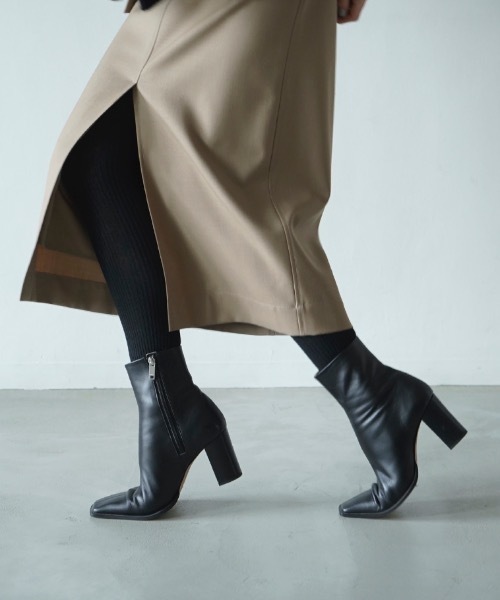 CLANE クラネ スクエアブーツ CLANE（クラネ） ブーツ SQUARE EDGE SHORT BOOTS レディース