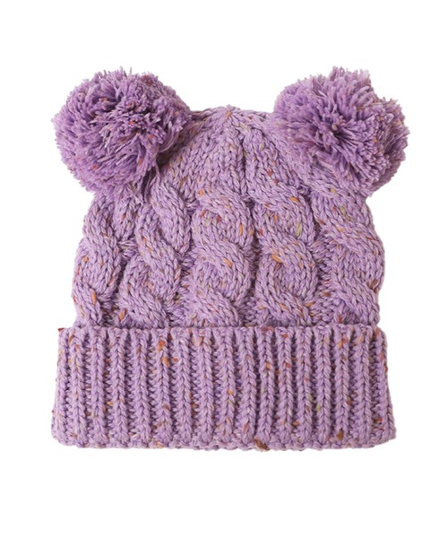 14+ ニット帽 ニットキャップ ポンポンくまニット帽 キッズ 子供