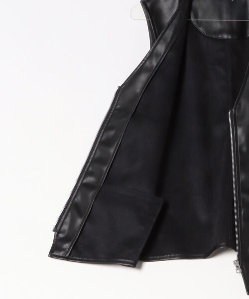 JOHN'S CLOSET ベスト ジレ 「13」PUレザー ノーカラー