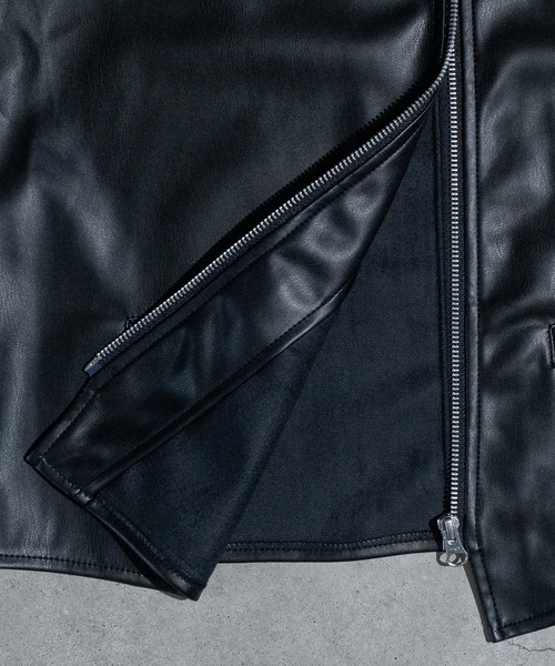 JOHN'S CLOSET ベスト ジレ 「13」PUレザー ノーカラー