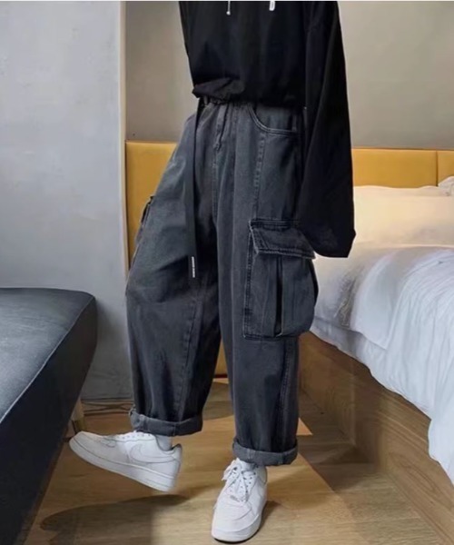 ルーズデニムカーゴ ルーズデニムカーゴパンツ | Loose denim cargo pants(comochi select)
