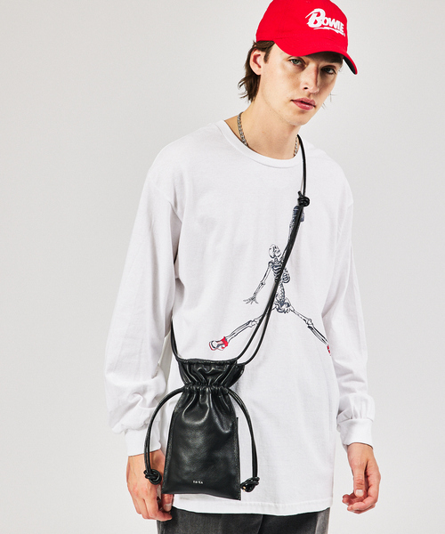 YArKA ショルダーバッグ 「YArKA/ヤーカ」real leather drawstring