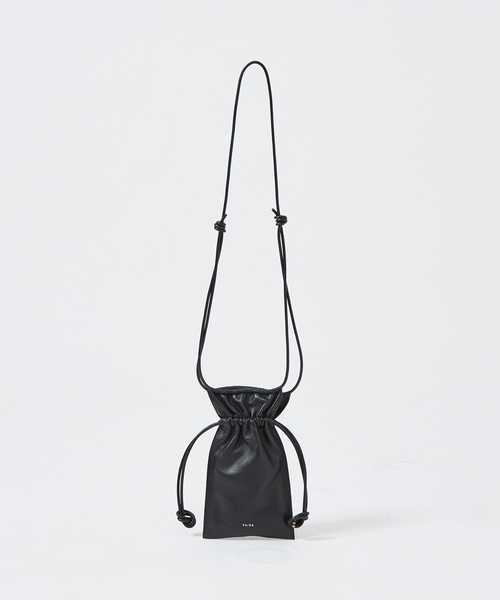 バッグ 00s real leather drawstring sling bagY2K YArKA ショルダーバッグ 「YArKA/ヤーカ」real leather drawstring