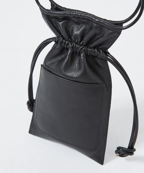 YArKA ショルダーバッグ 「YArKA/ヤーカ」real leather drawstring