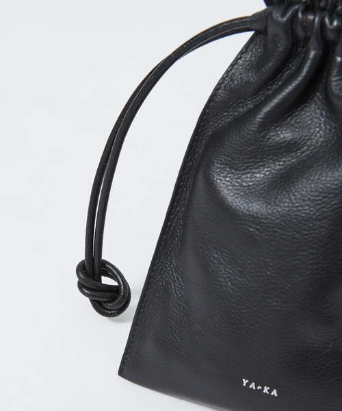 YArKA ショルダーバッグ 「YArKA/ヤーカ」real leather drawstring