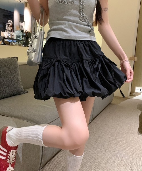 Sibra スカート 新柄登場！インナーパンツ付きフロントリボン