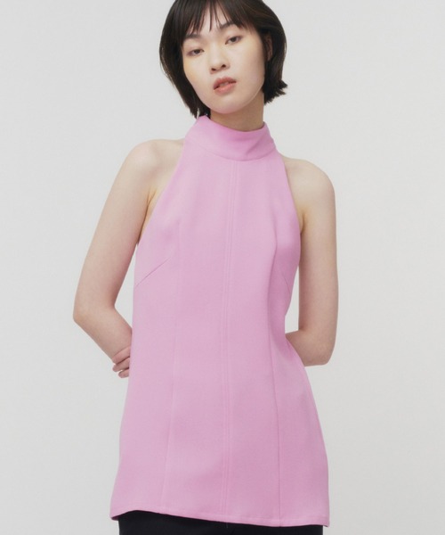 ブラウス シャツ DOUBLE CLOTH  HALTER NECK BLOUSE / ダブルクロスホルターネックブラウス レディース