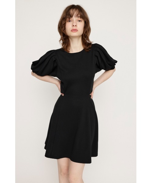 DVF★ツイル ミニワンピース カットアウト プリント入り DIANE VON FURSTENBERG ツイル ミニワンピース カットアウト