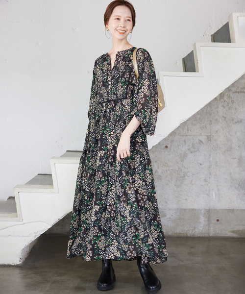 SLOBE IENA ワンピース FLOWER PRINT レディース : ZOZOTOWN Yahoo!店  