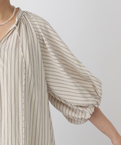 A part by ワンピース ストライプバルーンワンピース レディース