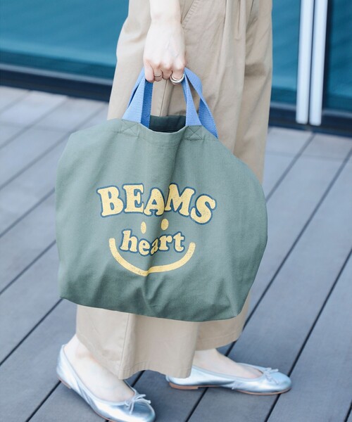 BEAMS HEART（ビームス ハート） トートバッグ スマイル カスレロゴ