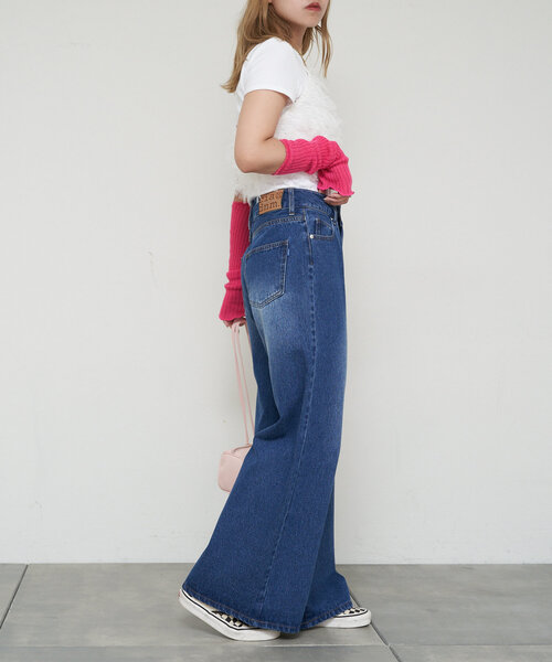 ワイドデニム フレアデニム Mamiko Yamada | 👖 . @uniqlo_jp ドレープワイドフレアジーンズ