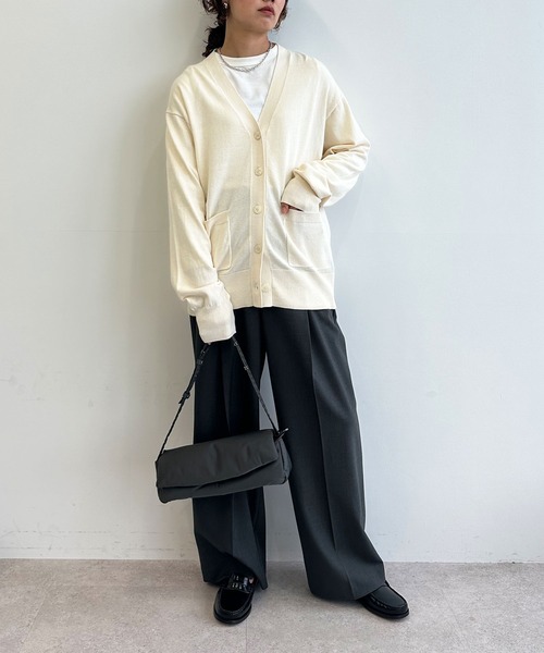 N.O.R.C カーディガン コットンカシミヤニットカーディガン レディース