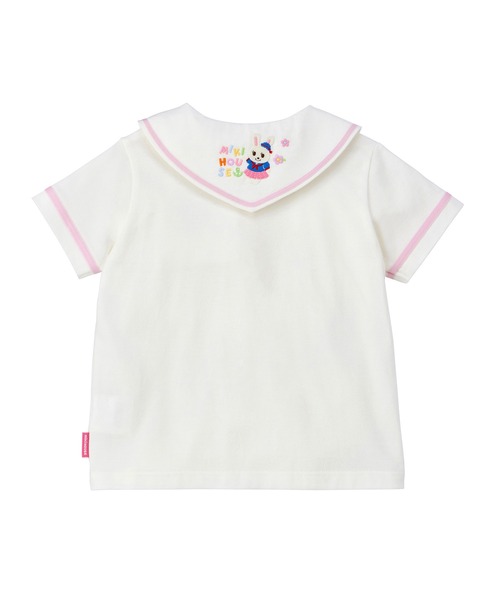 MIKI HOUSE tシャツ うさこマリンセーラーカラー半袖Tシャツ