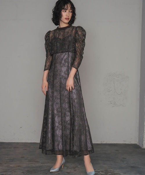 GIRL DRESS FOR NOW ドレス ラメレースボレロセット マーメイド