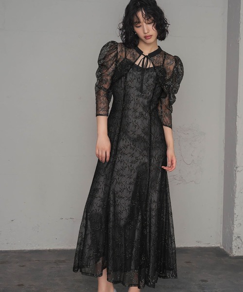 GIRL DRESS FOR NOW ドレス ラメレースボレロセット マーメイド