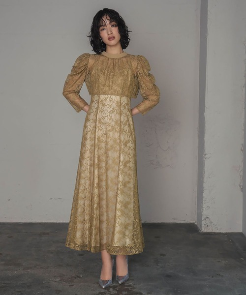 GIRL DRESS FOR NOW ドレス ラメレースボレロセット マーメイド ロング