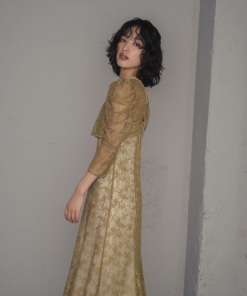 GIRL DRESS FOR NOW ドレス ラメレースボレロセット マーメイド ロング
