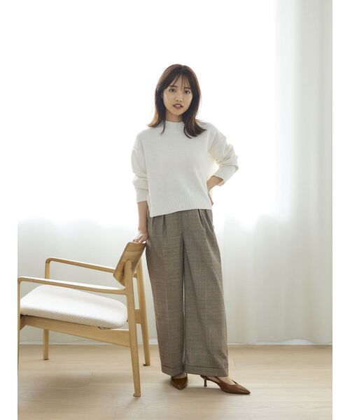 ニット セーター ウールカシミヤボトルネックニット 「低身長・小柄女性」 レディース ニット セーター ウールカシミヤボトルネックニット 「低身長