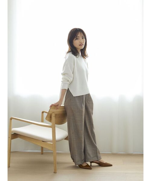 ニット セーター ウールカシミヤボトルネックニット 「低身長・小柄