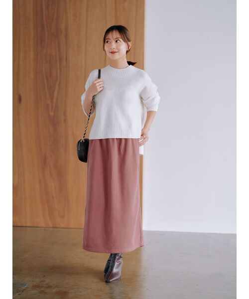ニット セーター ウールカシミヤボトルネックニット 「低身長