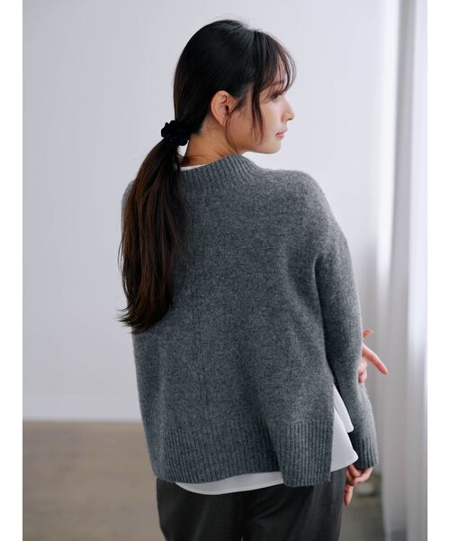 ニット セーター ウールカシミヤボトルネックニット 「低身長・小柄女性」 レディース セール】ウールカシミヤボトルネックニット 【低身長・小柄女性
