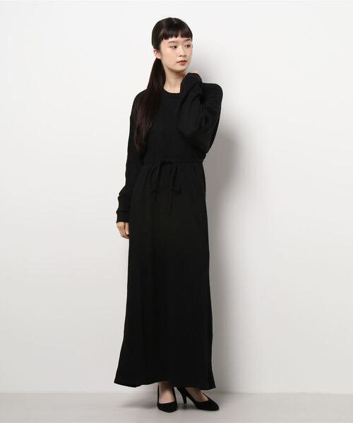 Plage」 「BASErange」長袖ワンピース FREE ブラック レディース  