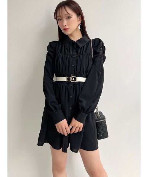 ワンピース RE RESEXXY（リゼクシー） ワンピース シャーリングデザインミニシャツ
