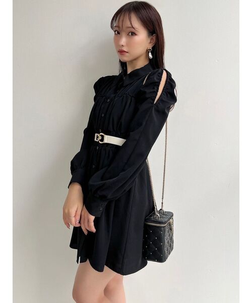RESEXXY（リゼクシー） ワンピース シャーリングデザインミニシャツ