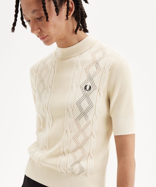 tシャツ Textured Knitted Top／テクスチャーニットトップス レディース