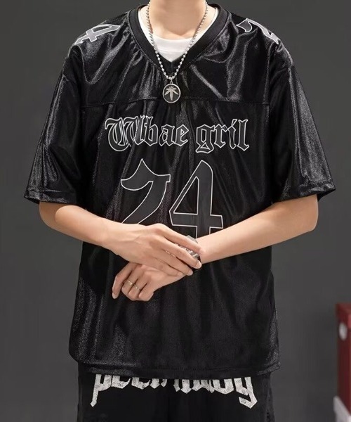 FreeZone tシャツ サテンナンバースポーツジャージ メンズ レディース