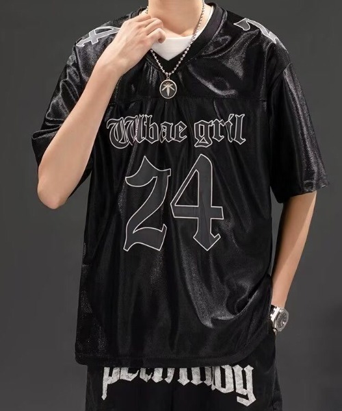 FreeZone tシャツ サテンナンバースポーツジャージ メンズ レディース