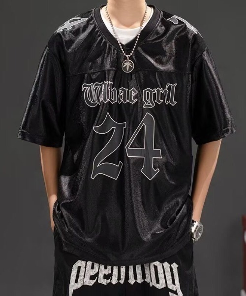 FreeZone tシャツ サテンナンバースポーツジャージ メンズ