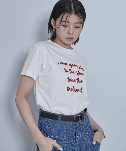 miette（ミエット） tシャツ ブラシ刺繍Tシャツ レディース : ZOZOTOWN