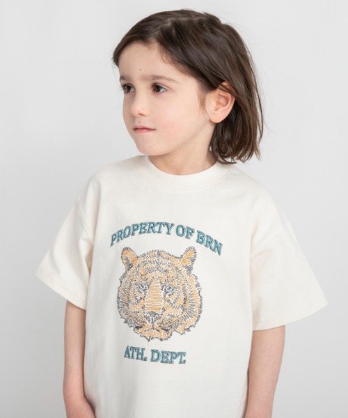 branshes（ブランシェス） tシャツ ギザギザ刺繍半袖Tシャツ キッズ