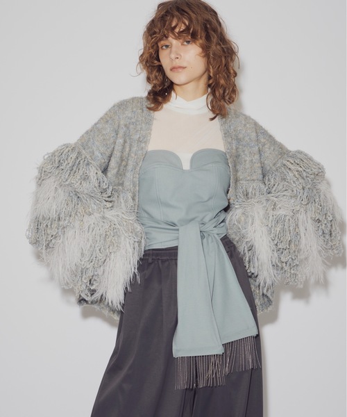 「LA BELLE ETUDE」 ニットカーディガン FREE ベージュ レディース_画像2