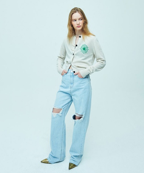 新品✩Mardi Mercredi｜ニットカーデ アイボリー｜マルディメクルディ Mardi Mercredi（マルディメクルディ） ニットカーディガン FREE