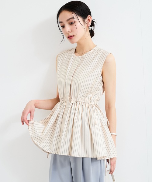新品未使用☆　タグ付き♪　10点セット総額8万円相当のブラウス(*´・ω・｀)b VIS ブラウス シャツ 「WEB限定」ギャザーペプラムブラウス