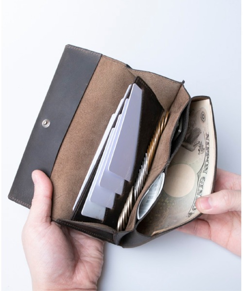 財布 長財布 小さい TIDY pot プルアップレザー メンズ レディース