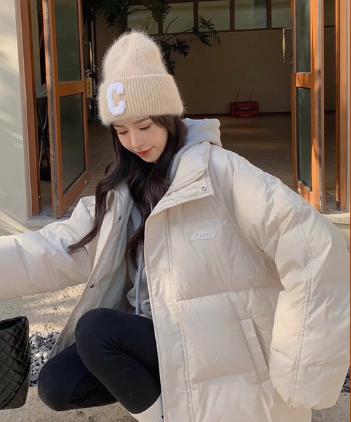 「shopnikoniko」 中綿ブルゾン フリー ホワイト レディース_画像9