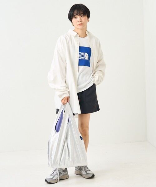 最終お値下げ未使用baggu BAGGU スタンダード　メタリック　スマイル BAGGU バグゥ STANDARD エコバッグ 100% リサイクル ナイロン