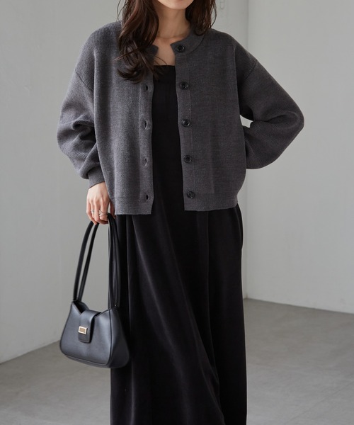 RANAN（ラナン） ワンピース カットコールキャミ×ニットカーデセット
