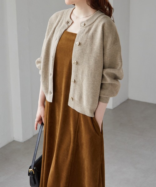 RANAN（ラナン） ワンピース カットコールキャミ×ニットカーデセット