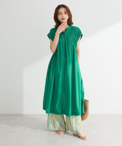 Green Parks ワンピース インド綿 シャーリングワンピース