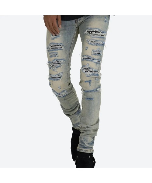 mnml（ミニマル） ジーンズ 「mnml」X165 PAISLEY STRETCH DENIM 「I