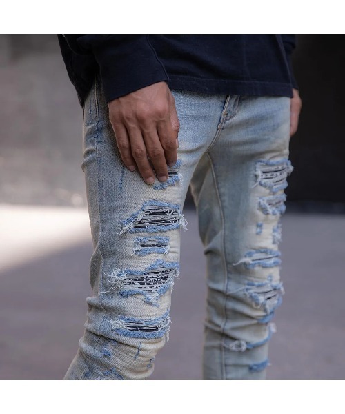 mnml（ミニマル） ジーンズ 「mnml」X165 PAISLEY STRETCH DENIM 「I