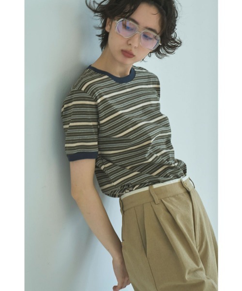 tシャツ RINGER BORDER TEE レディース