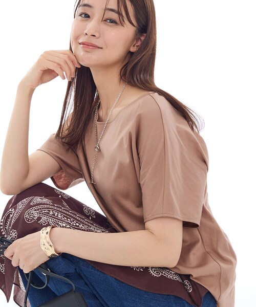 INDIVI（インディヴィ） tシャツ 半袖 「インナーとしても活躍