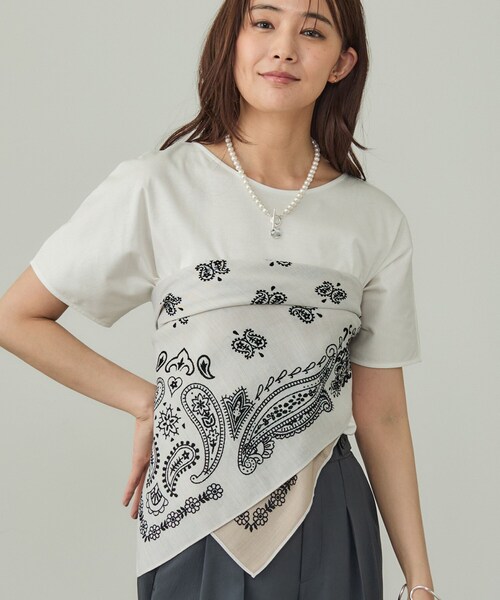 INDIVI（インディヴィ） tシャツ 半袖 「インナーとしても活躍